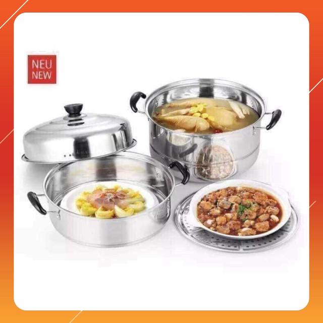 Nồi Hấp Inox 3 Tầng Cao Cấp