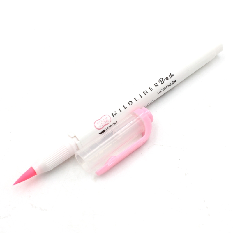 Viết Cọ Nhật Mildliner - Zebra WFT8-MP - Màu Hồng