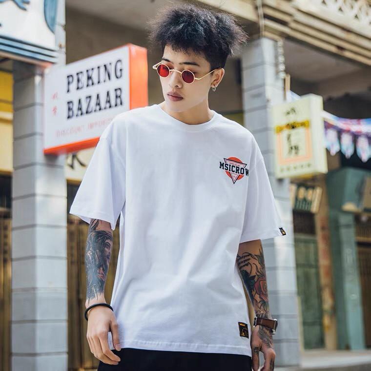 Áo thun tay lỡ.Hình bàn tay MSICROW. CoolZ phông Unisex nam nữ Cotton oversize form rộng CZ061