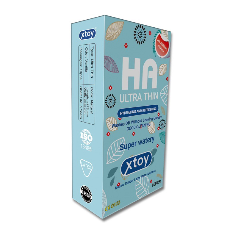 Bao cao su XTOY HA Ultra thin siêu mỏng nhiều gel bôi trơn hộp 10 chiếc