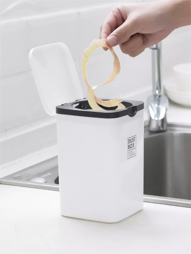 Thùng rác nhựa mini Yamada Dust Box + 01 Bộ chổi & xẻng hót rác Mini Echo Metal - Hàng nội địa Nhật Bản
