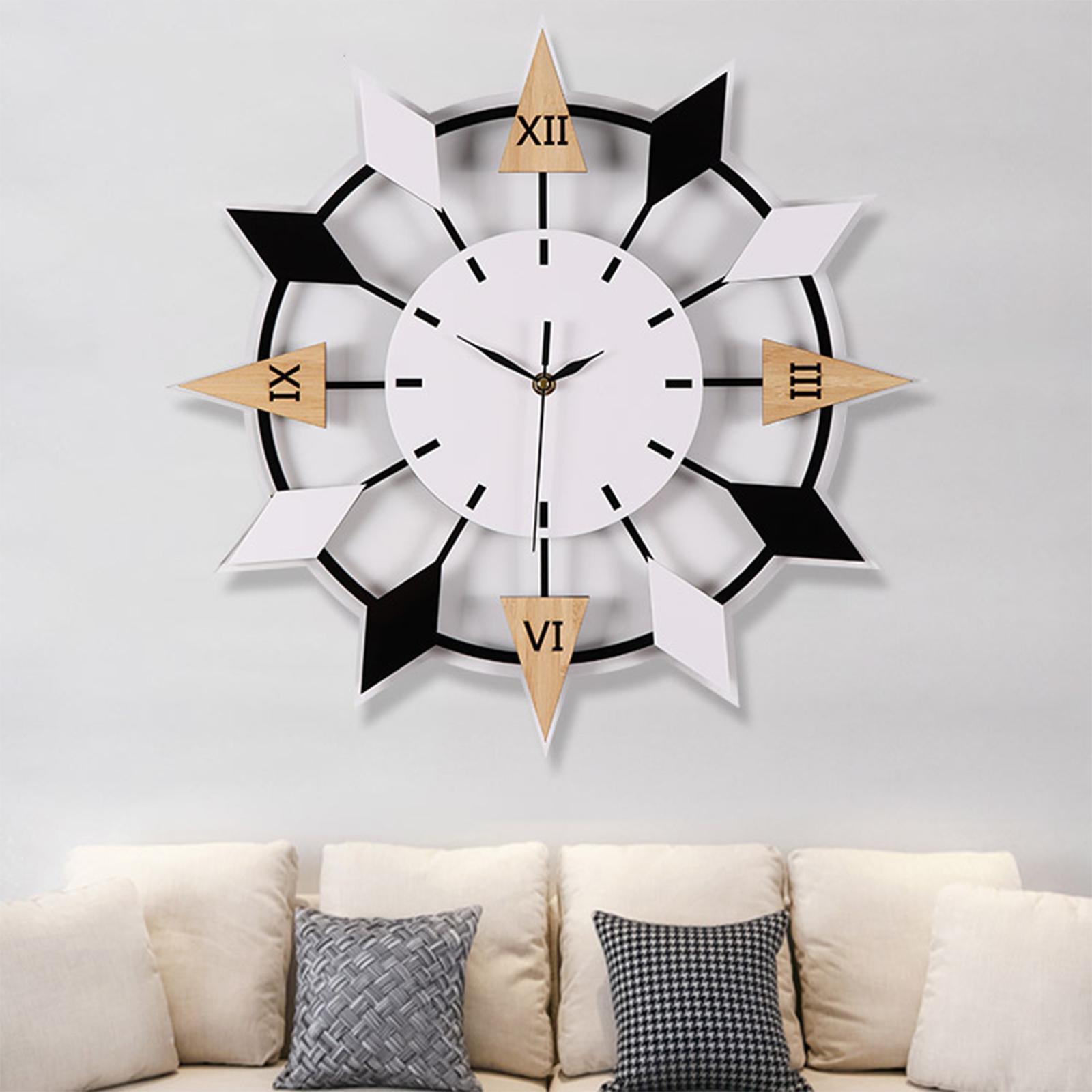 Modern Wall Clock Wall Watch Decorative Clock Silent for Living Room Kitchen