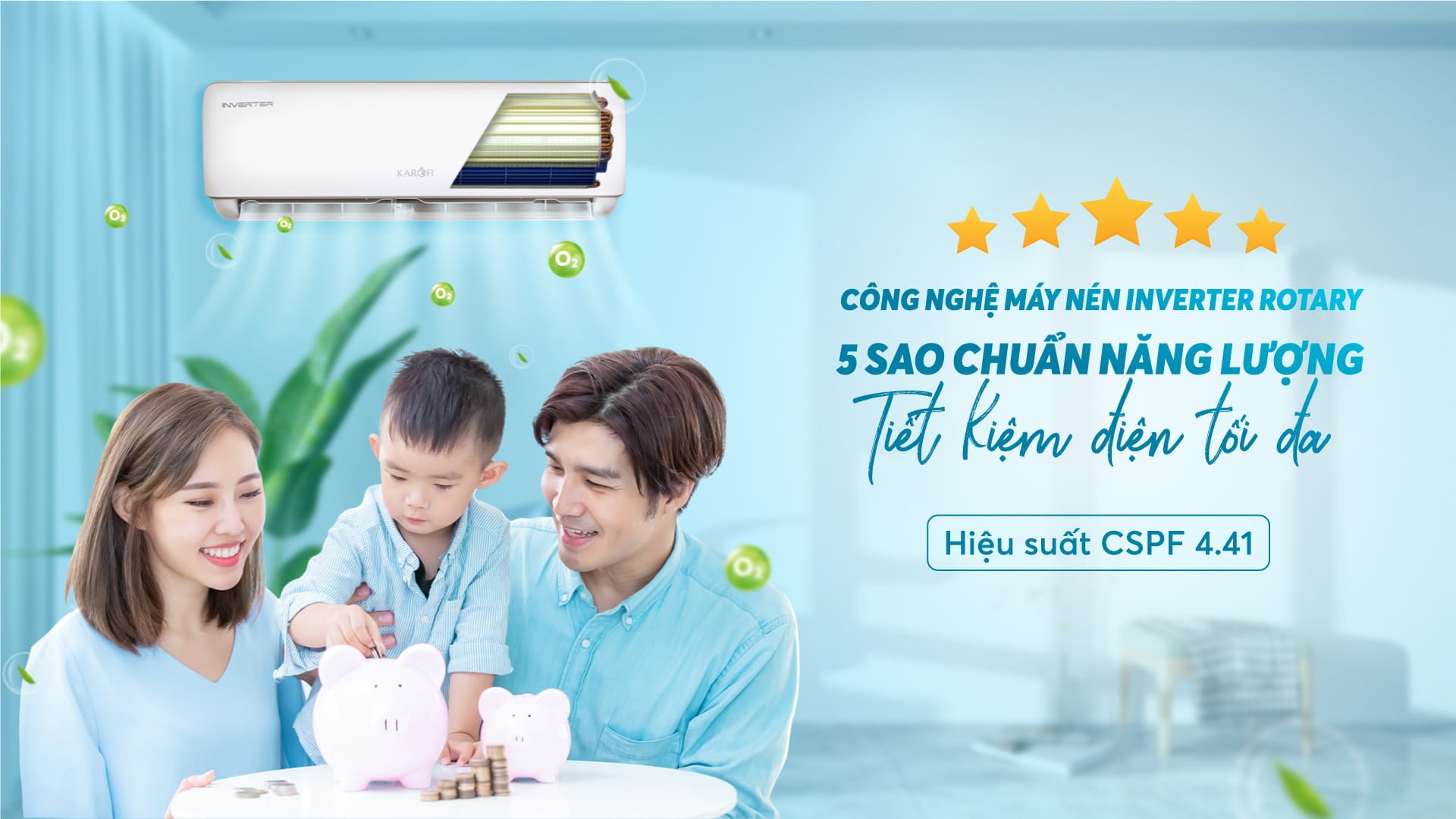 Điều hòa không khí Inverter 12000 BTU Karofi KDC-WI312 - hàng chính hãng