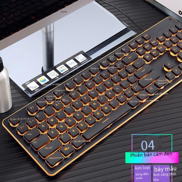 Giá thấp nhất Bàn phím chơi game Wolfway L1 có dây dạ quang siêu mỏng tắt tiếng bàn phím chơi game máy tính USB Amazon ebay