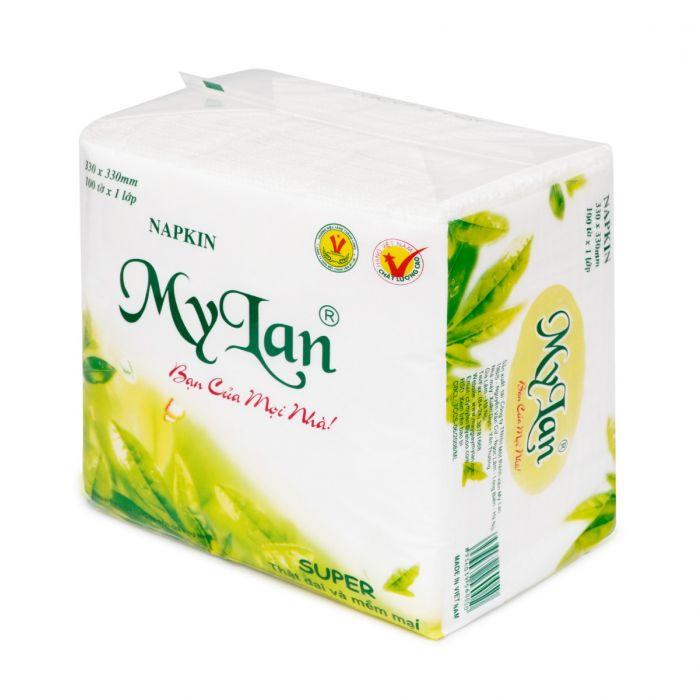 Set 5 Gói Giấy Napkin Trà Xanh Loại 330x330mm