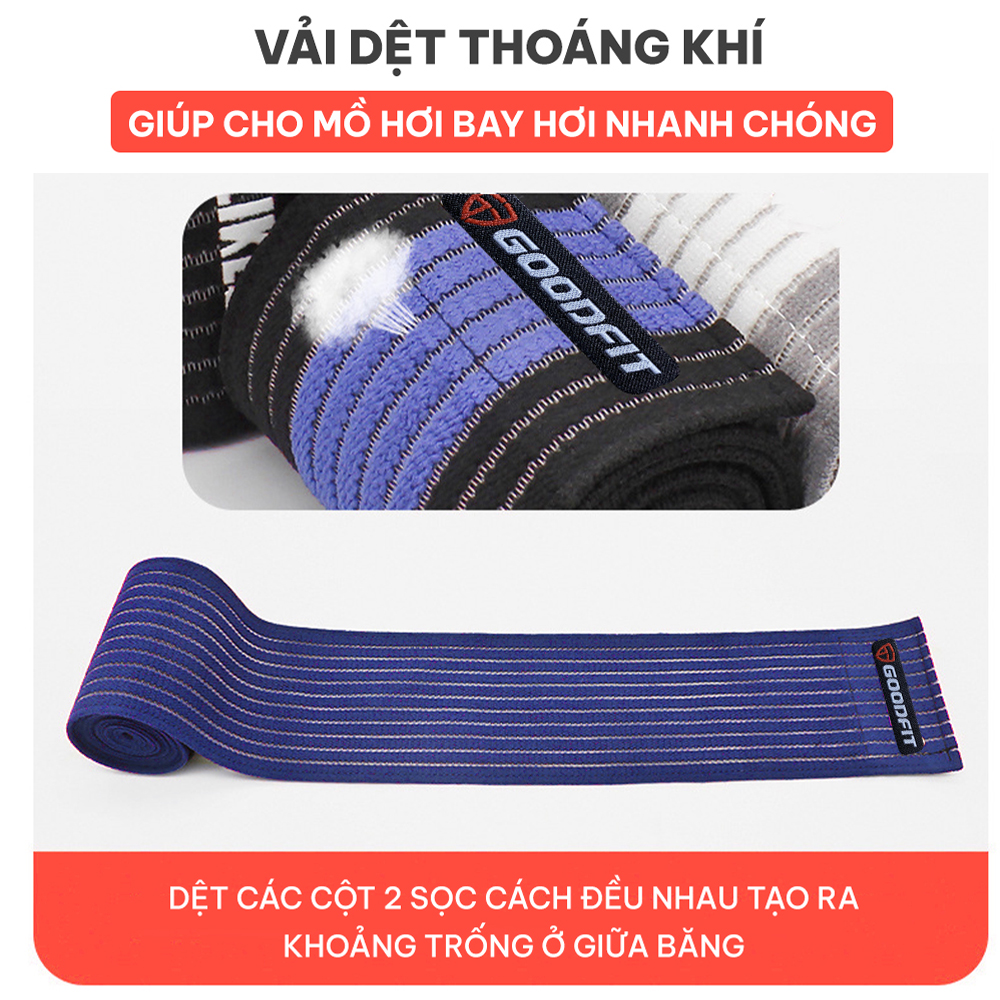 Đai quấn bảo vệ bắp chân, ống đồng GoodFit GF603C co giãn và thoáng khí