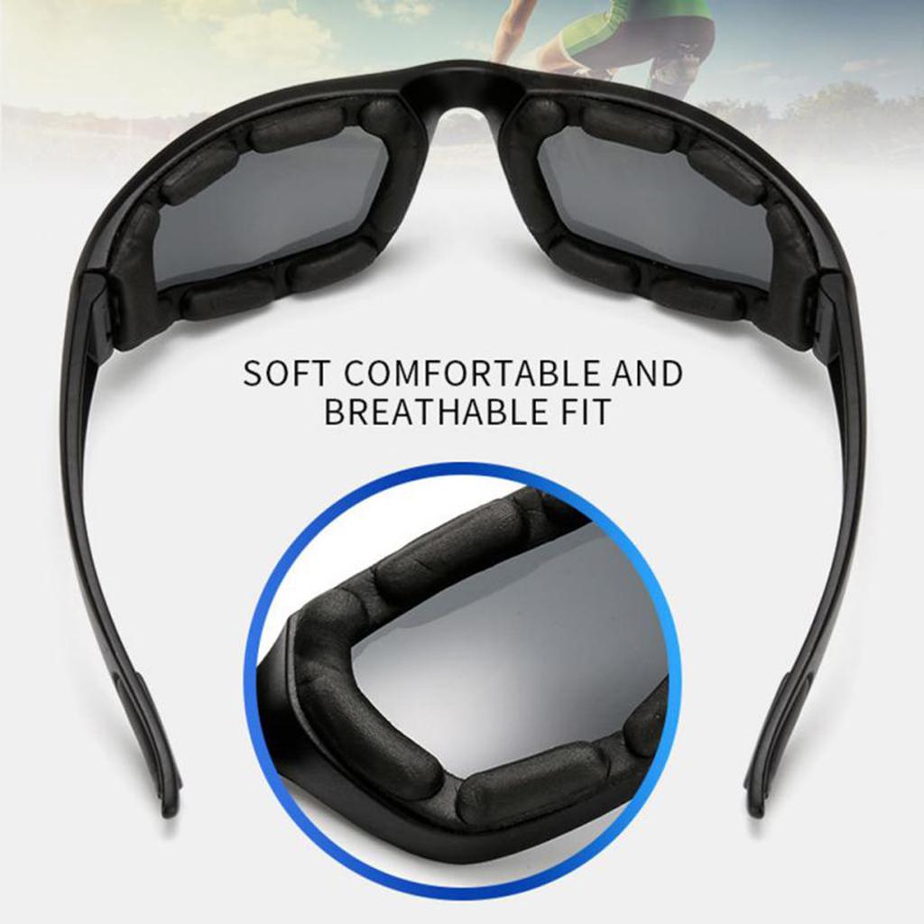 1 Pair Motorcycle Riding Glasses Padding Goggles UV Protection Dustproof Windproof Motorcycle  for Outdoor Sports