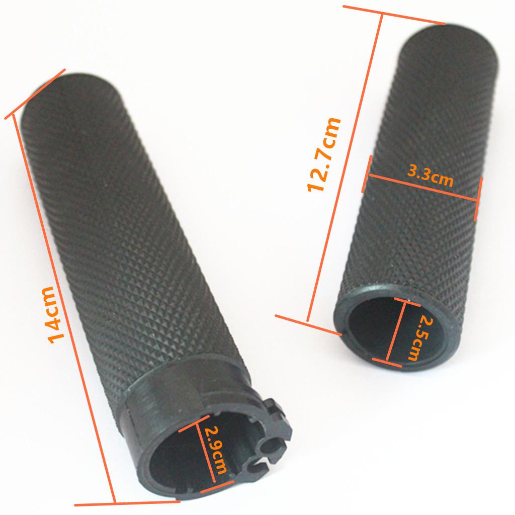 2pcs Black 1'' Motorbike Antiskid Handlebar Grips Fit Harley Glide 883 1200 X 48