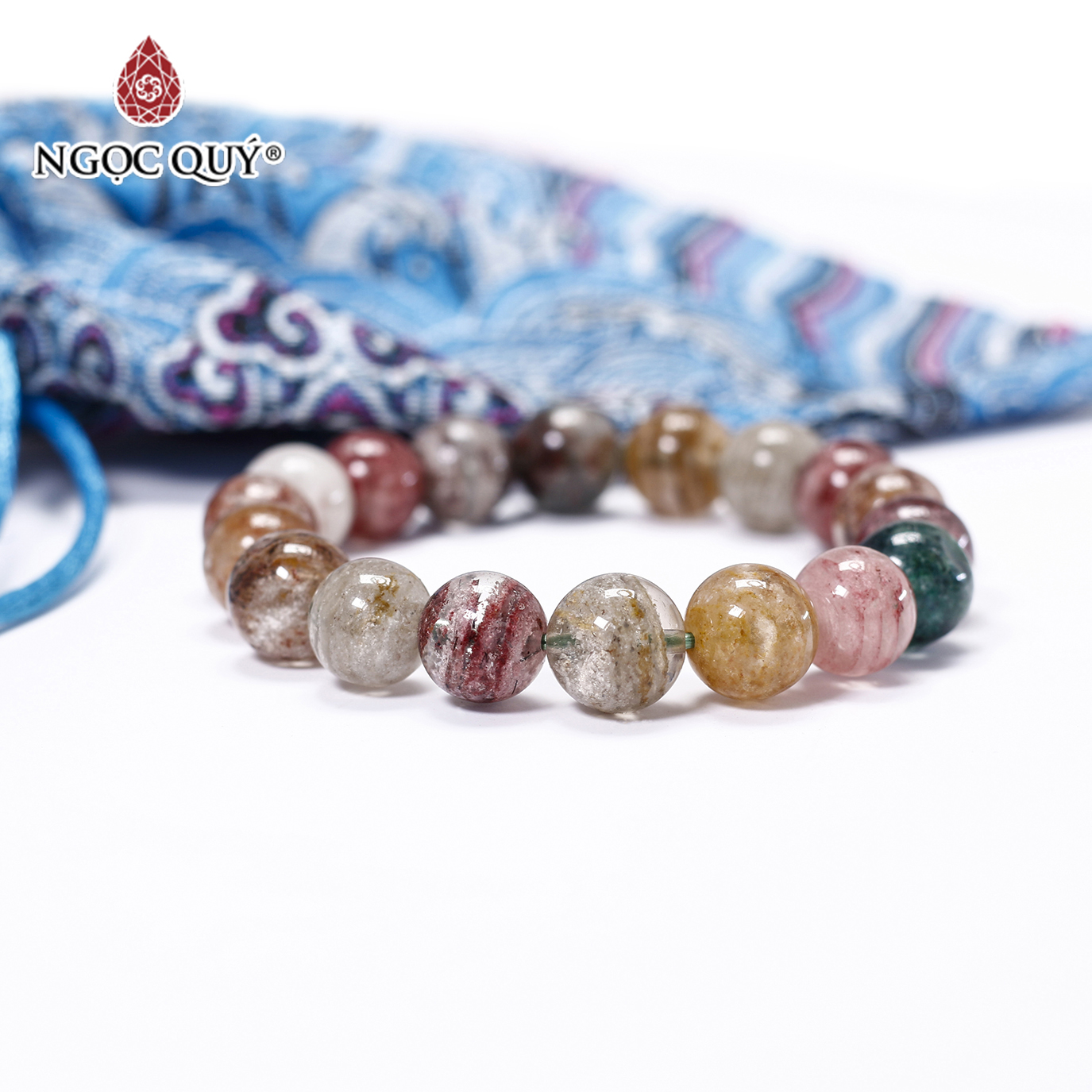 Vòng tay đá ưu linh đa sắc size hạt 10mm - Ngọc Quý Gemstones