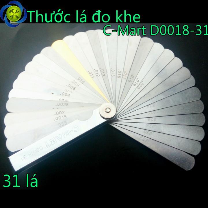 Thước lá đo khe C-Mart D0018-31 31 lá 0.04-0.88mm