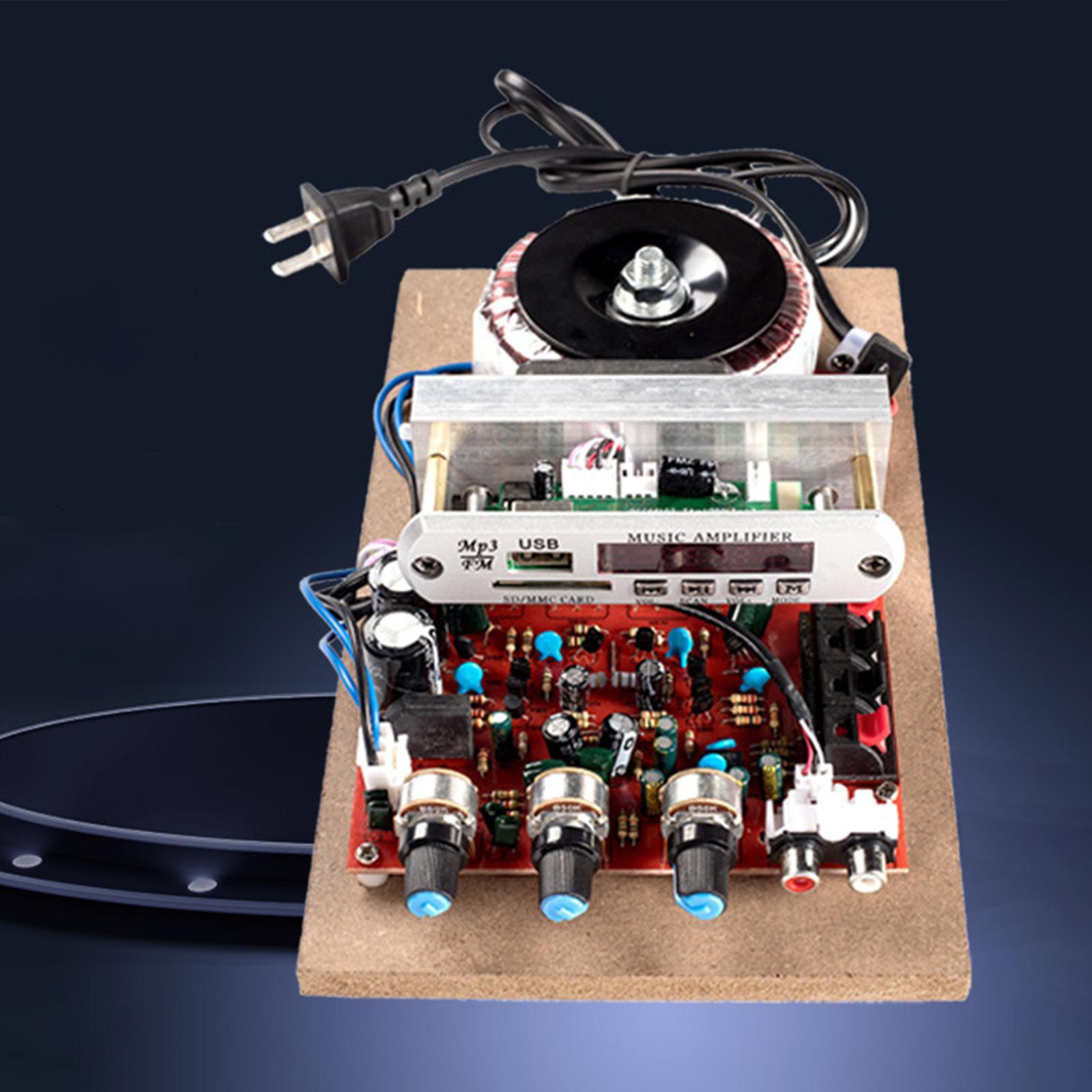 F06 Power Amplifier Board BT 5.0 HiFi Stereo DIY Music Amp 220V Volume Knob