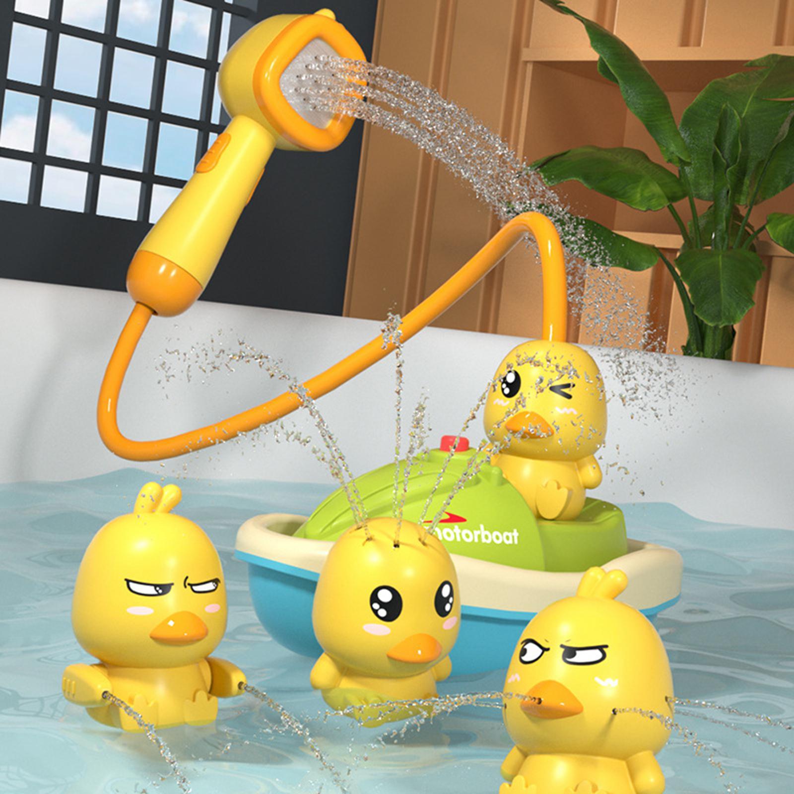 Bath Toys Cute Duck,Electric Water Spray Bathroom Bathing Toys,Kids Bath and Shower Bathtubs Interactive Children Gifts