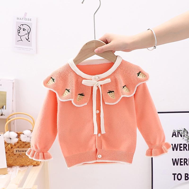 Áo Khoác Len Cardigan Phong Cách Mới Cho Bé Gái