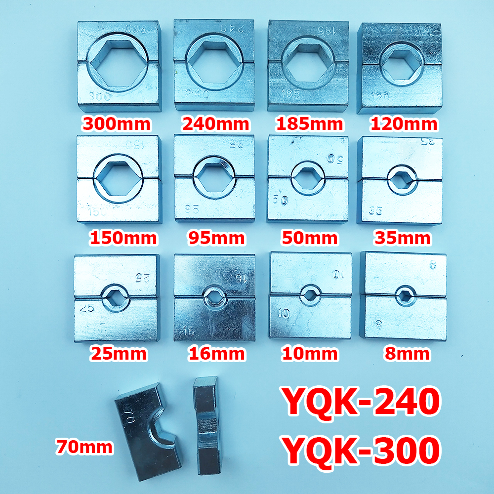 Khuôn ép cos cho kìm thủy lực Y Q K-70 Y Q K-240 Y Q K-300 khuôn lục giác đầu ép cos bộ khuôn bấm cos