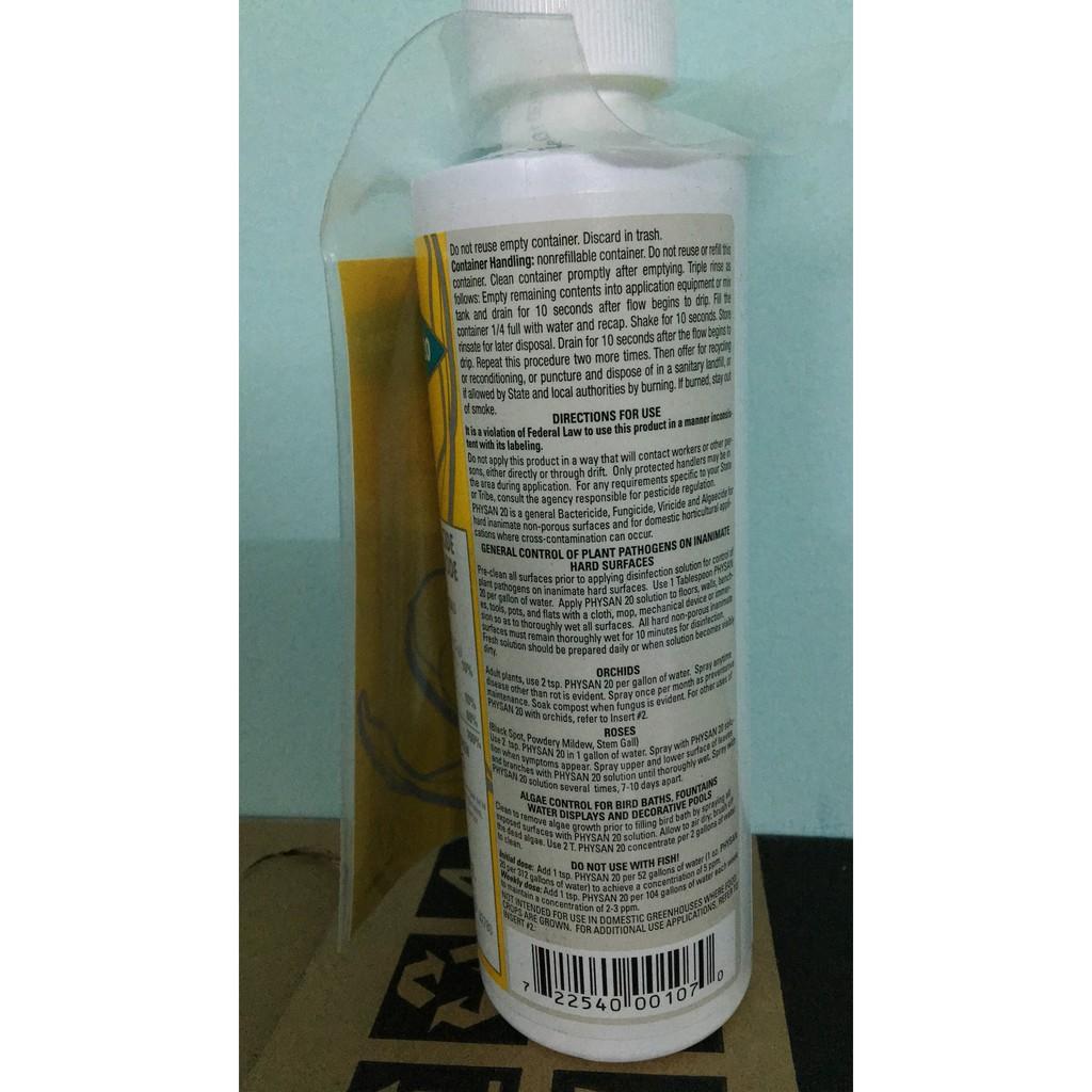 Sản phẩm Nhập từ Mỹ trừ nấm bệnh cây trồng Physan 20 chai 240ml