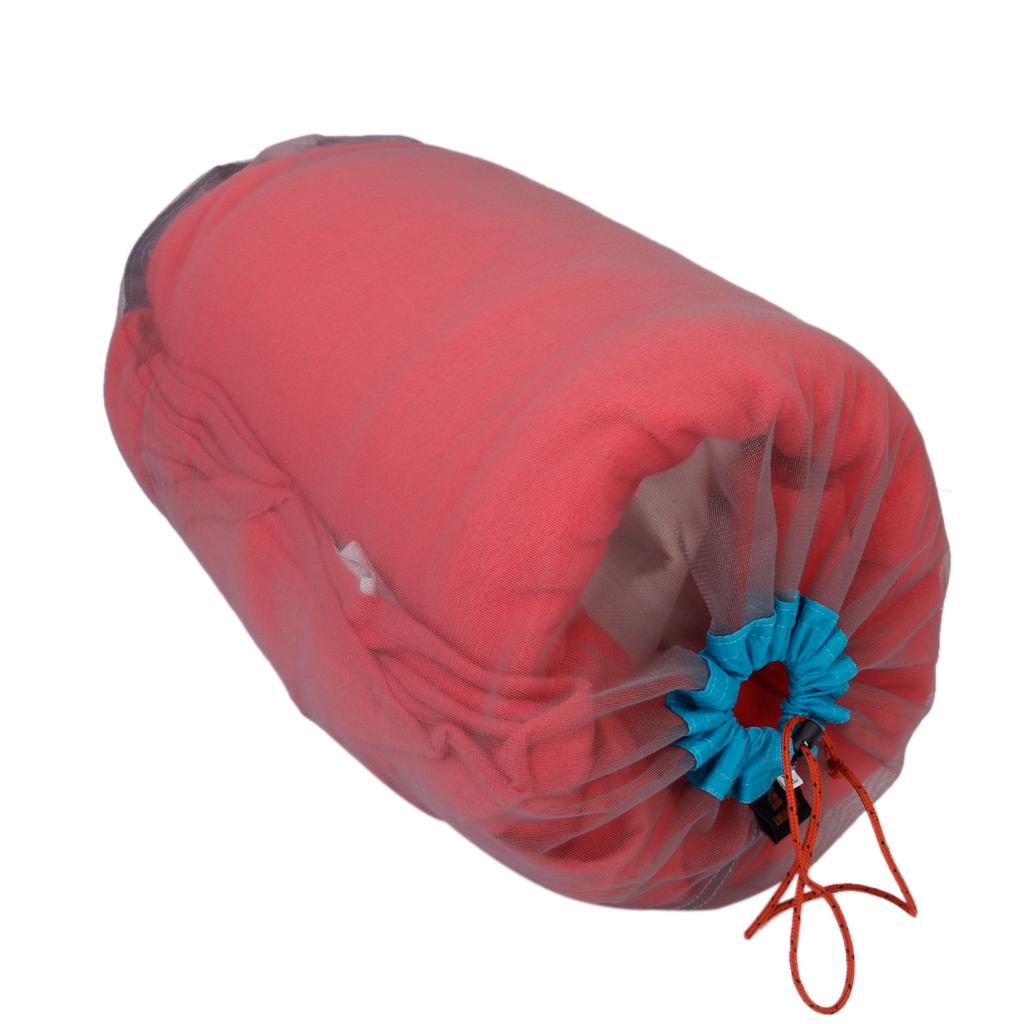2 Pieces Mesh Drawstring Bag Mesh Stuff Sack for Camping Outdoor Sports S+XL