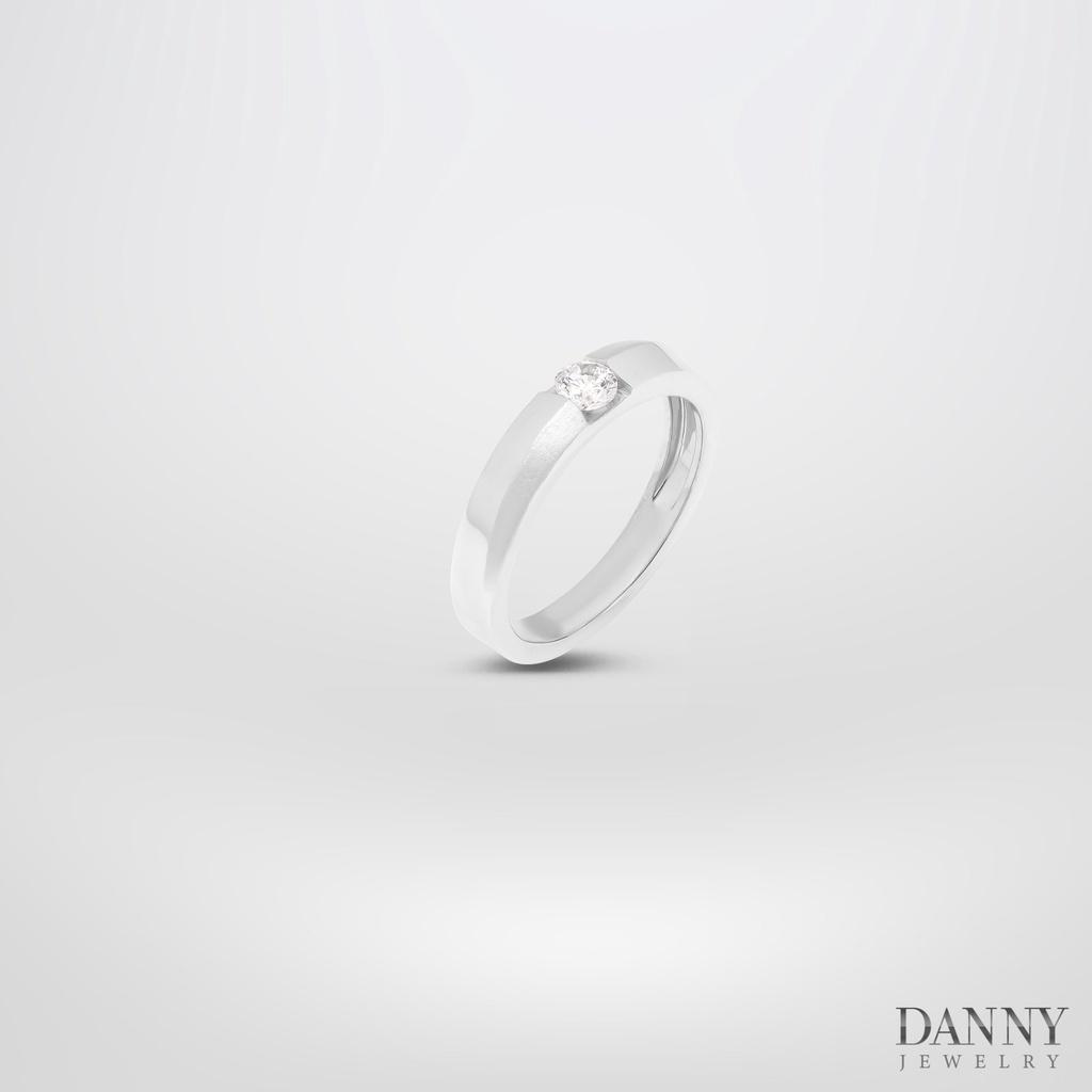 Nhẫn Đôi Danny Jewelry Bạc 925 Đính Đá CZ Xi Rhodium N0088/N0086