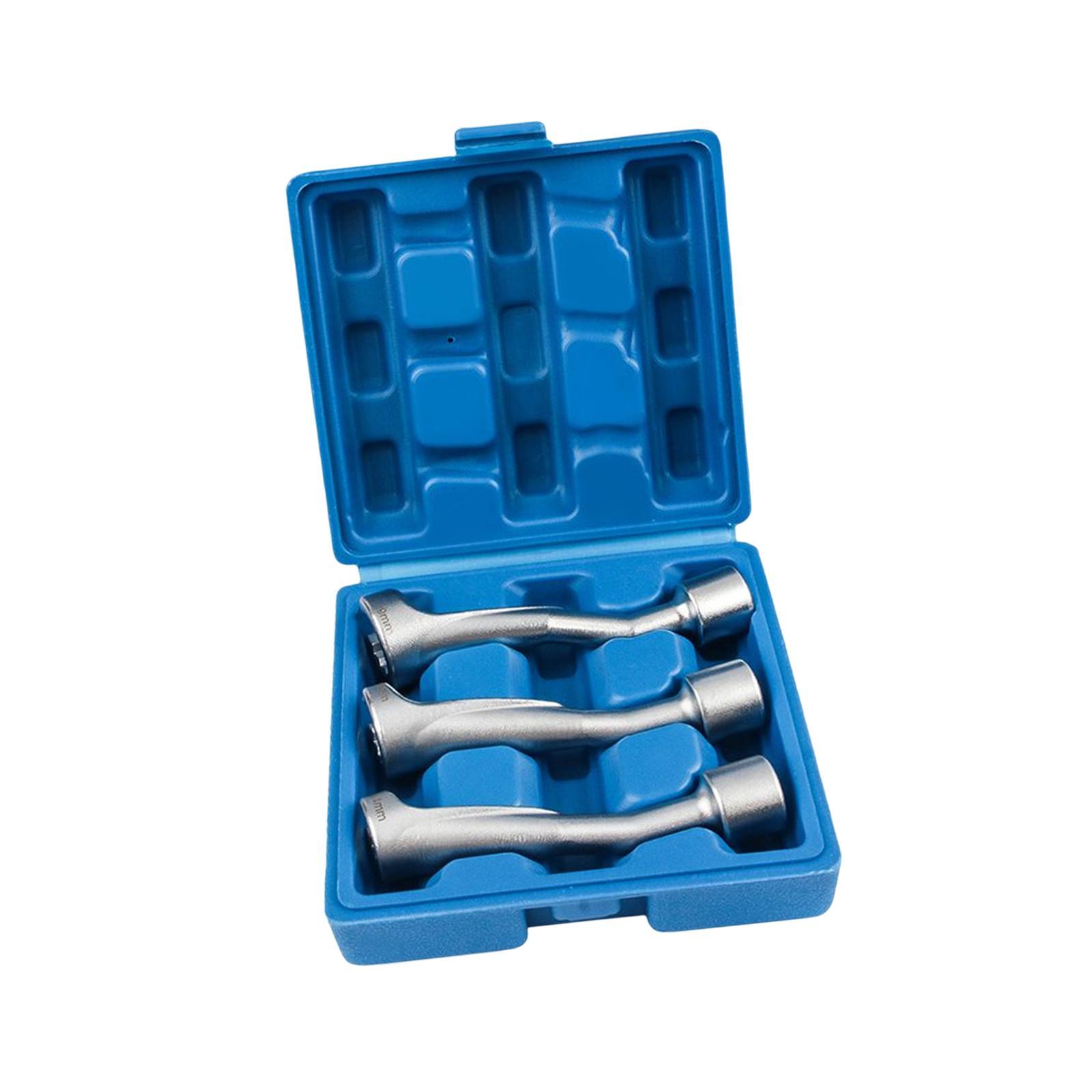 3 Pieces Fuel  Socket Wrench Set Portable for Automotive