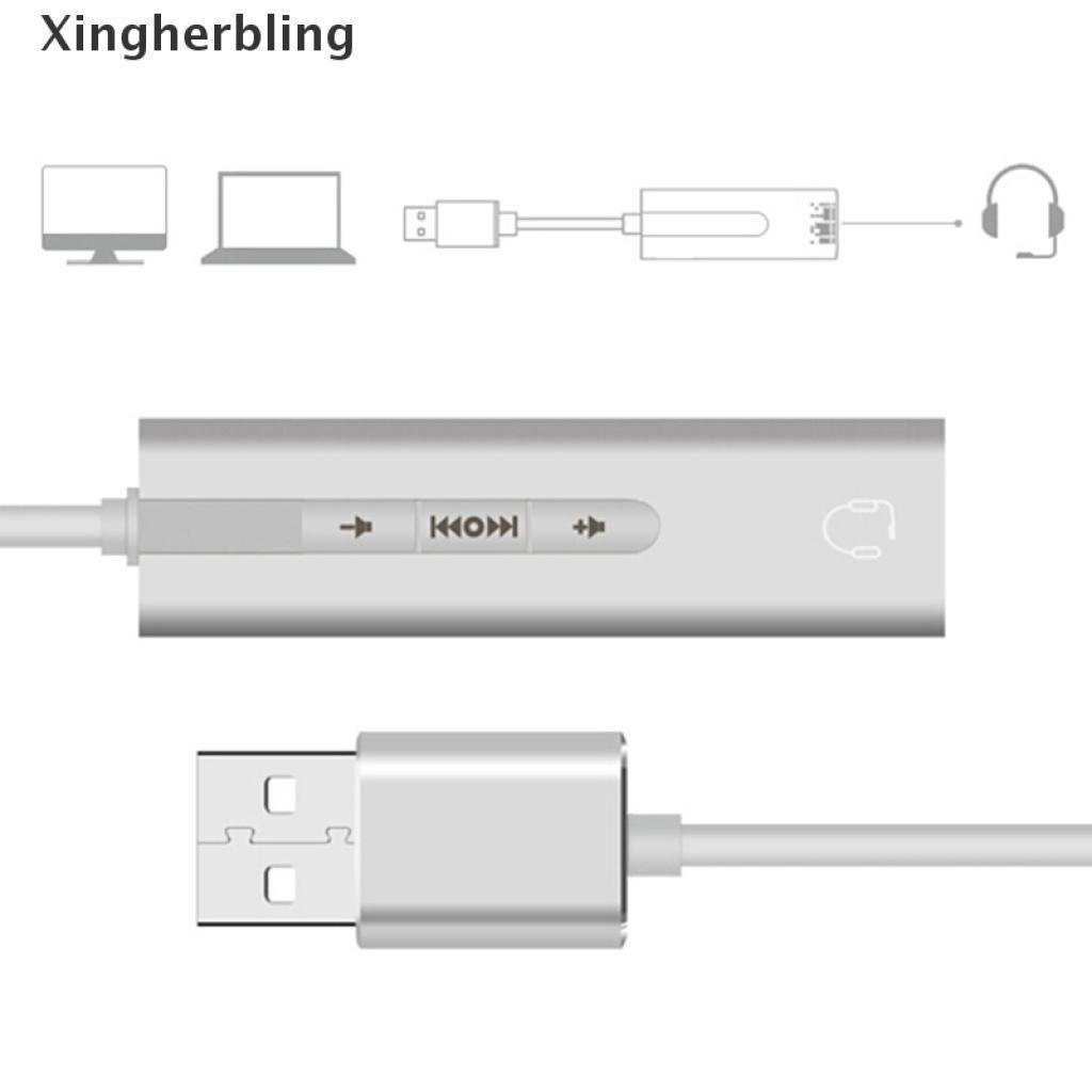 1 Cáp Chuyển Đổi Âm Thanh Từ USB Sang 3.5Mm Thẻ