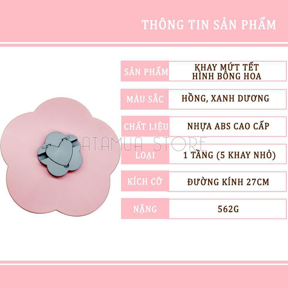 Khay Mứt Hình cánh Hoa Đẹp Mắt Sang Trọng, Khay Mứt 1 Tầng, 2 Tầng Xoay Cho Ngày Tết