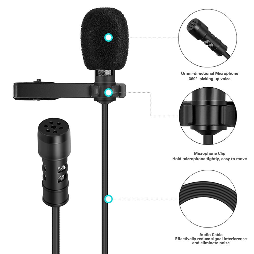 Micrô Yanmai Lavalier đa hướng giắc cắm âm thanh 3,5 mm