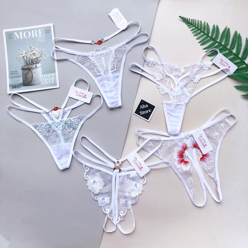 Quần lót nữ Sexy, Quần ren lọt khe xẻ đáy sexy QK01