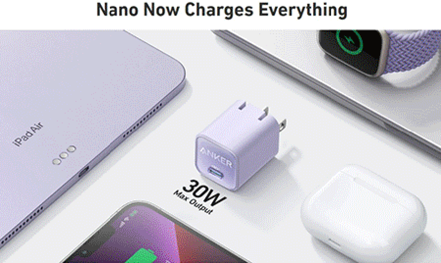 Adapter Sạc Anker 511 Charger Nano 3 30W 1 Cổng Type-C A2147 - Hàng Chính Hãng