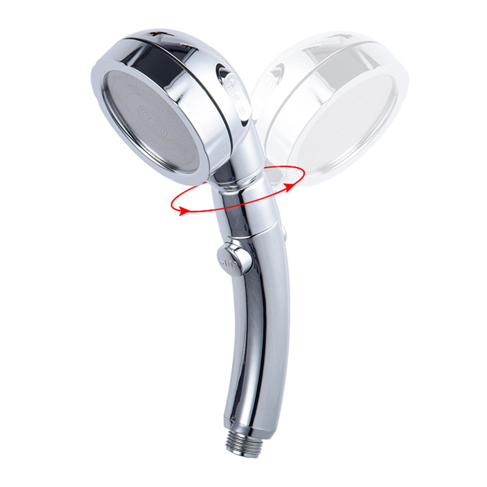 Handheld Shower Head with ON/Off Pause 3 Settings High Pressure Showerhead Adjustable Detachable Bathroom Shower Head