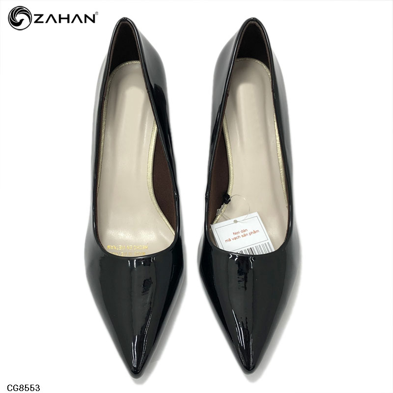 Giày cao gót 5 cm mũi nhọn, da bóng CG8553