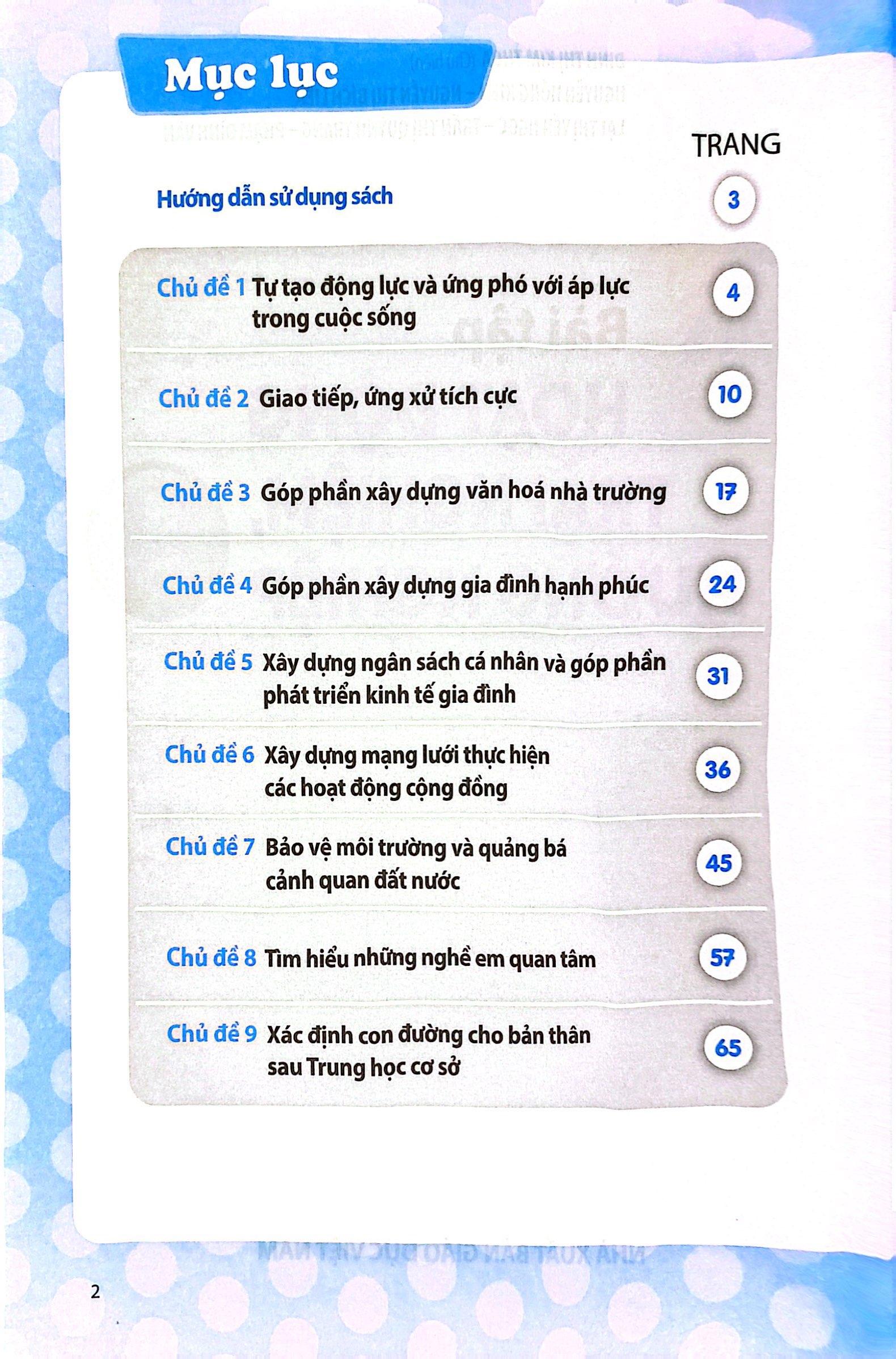 Bài Tập Hoạt Động Trải Nghiệm, Hướng Nghiệp 9 - Bản 1 (Chân Trời) (Chuẩn)