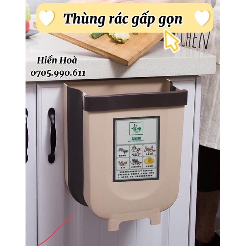 Thùng rác nhà bếp gấp gọn thông minh, thùng rác kẹp tủ nhà bếp