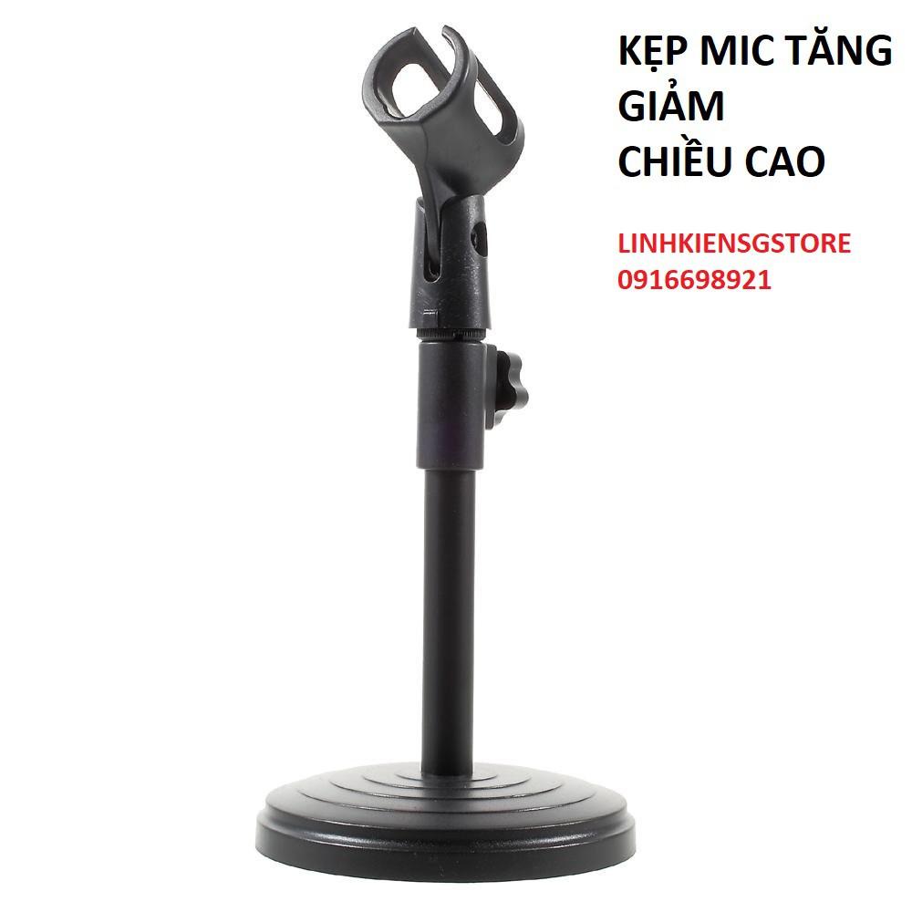 Kẹp Mic Tăng Giảm Chiều Cao Phù Hợp Để Bàn Chân Đế Micro