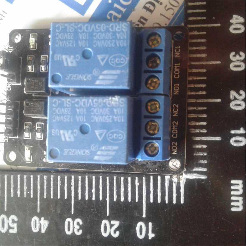 Module 2 Relay 5V, opto, ĐIỀU KHIỂN MỨC THẤP, jump ngắt hoạt động kde0311