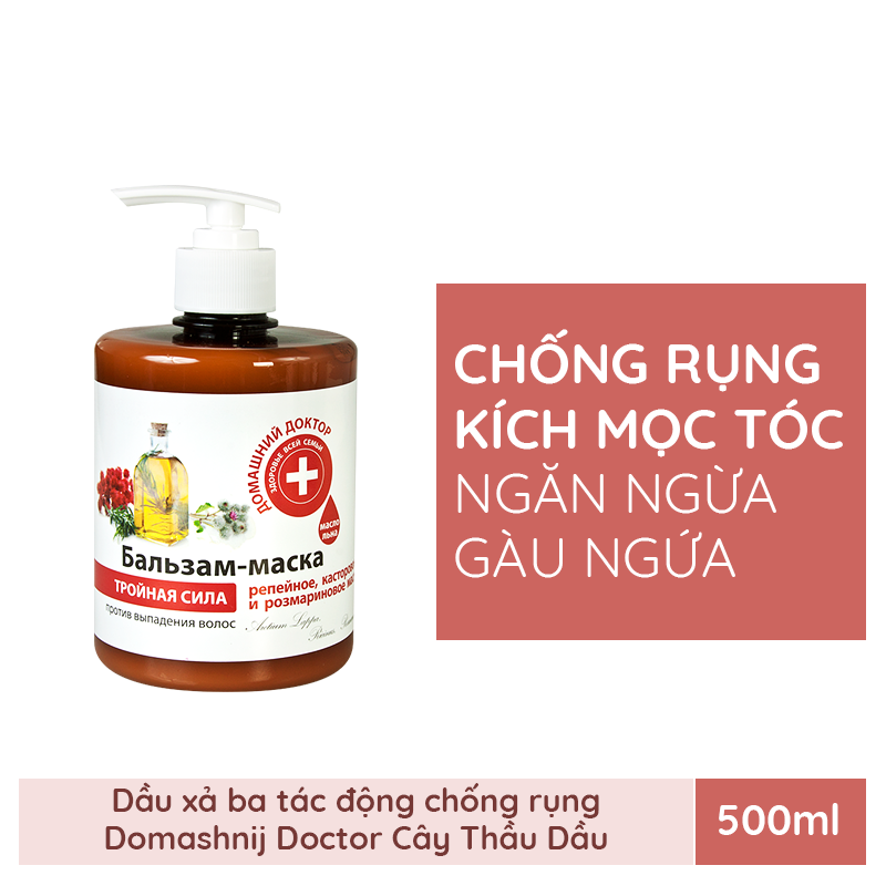 Domashnij Doctor Dầu xả ba tác động chống rụng tóc