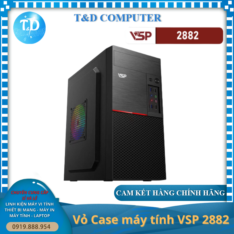 Vỏ máy tính Case VSP 2882 - Hàng chính hãng TECH VISION phân phối