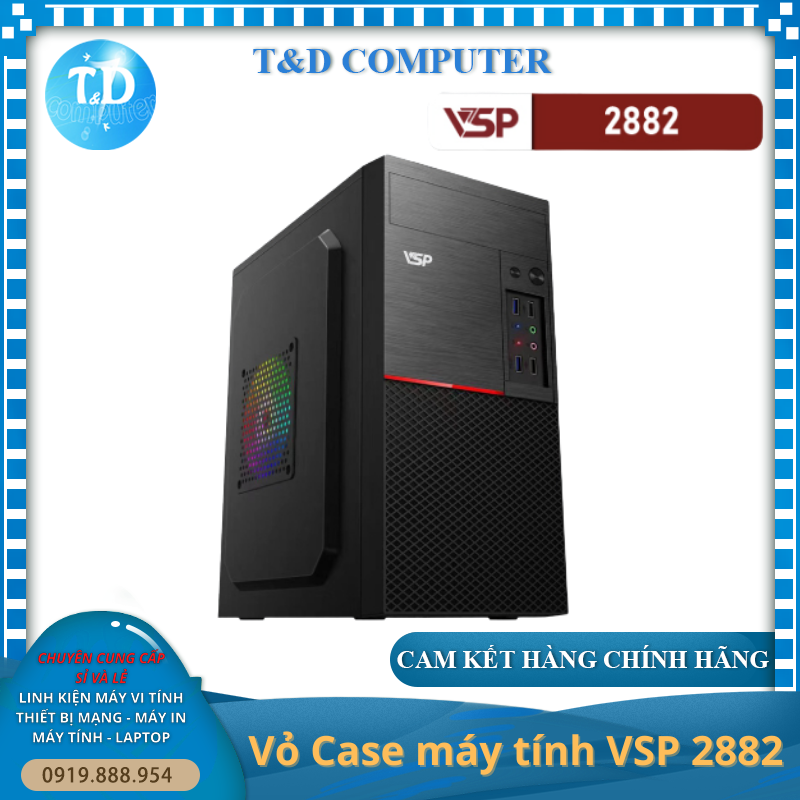 Vỏ máy tính Case VSP 2882 (M-ATX, I-ATX) - Hàng chính hãng TECH VISION phân phối