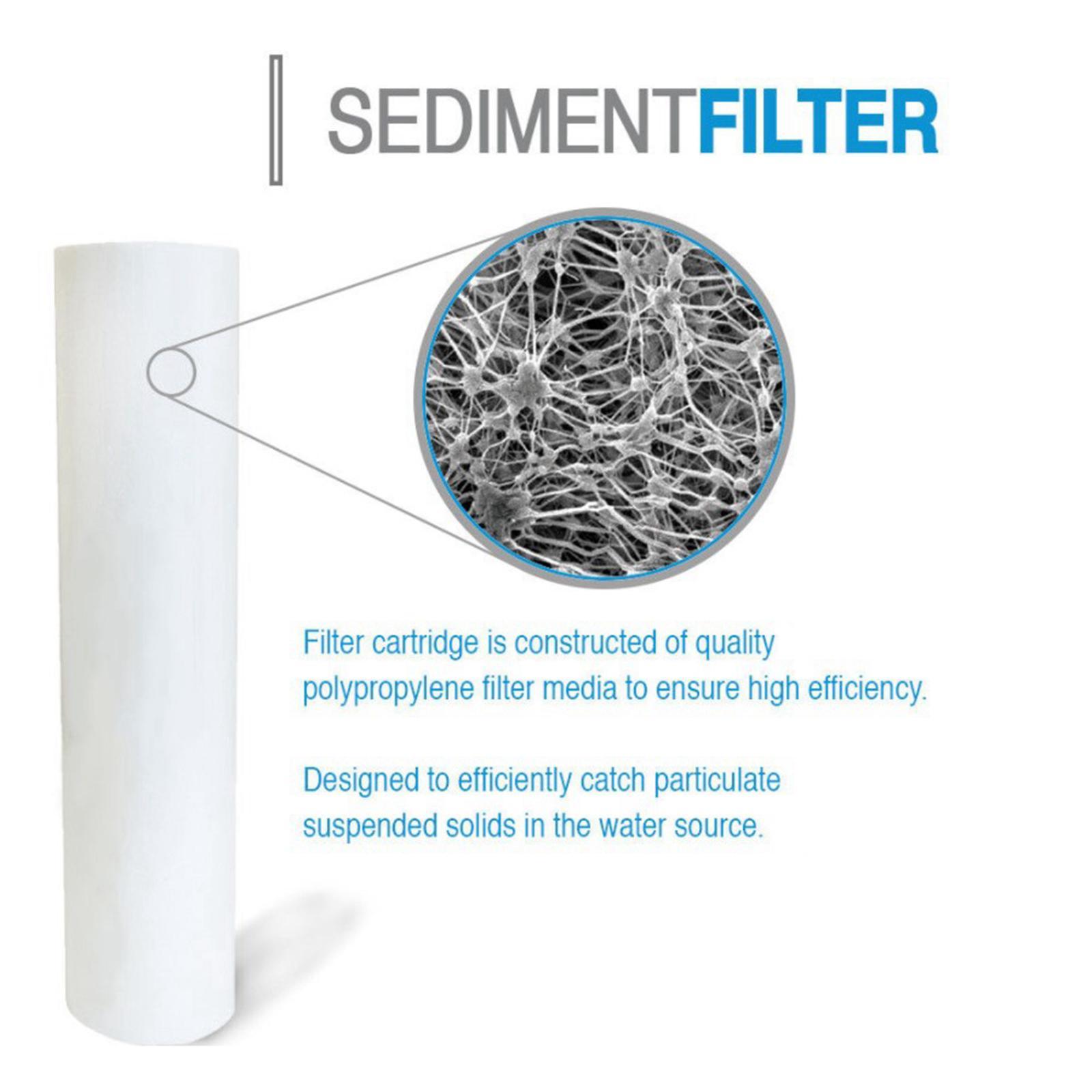 10"x2.5" 120g PP Sediment Water Filter House Cartridge Reverse Osmosis 1 Micron