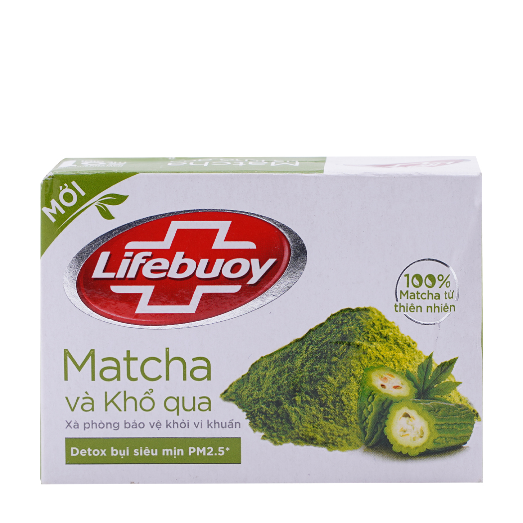 Xà phòng matcha và khổ qua Lifebuoy detox da và bảo vệ khỏi vi khuẩn (90g)