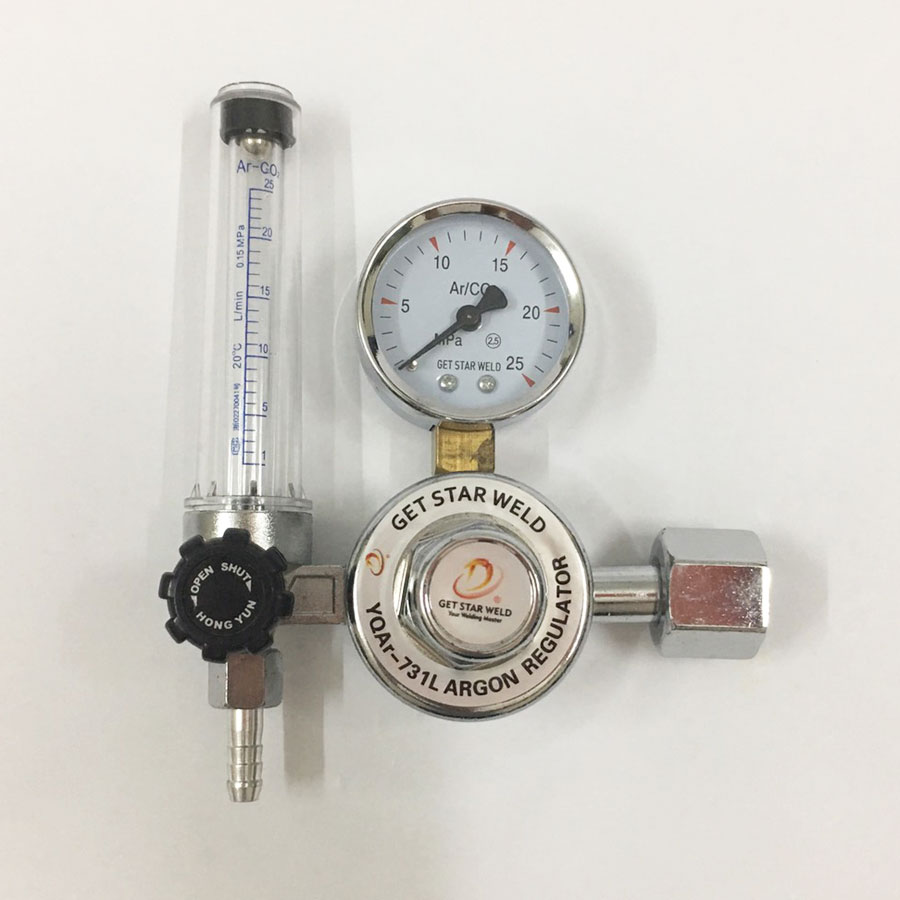 Đồng Hồ Khí Argon Ren Trong Mạ Crom - Hộp Cam