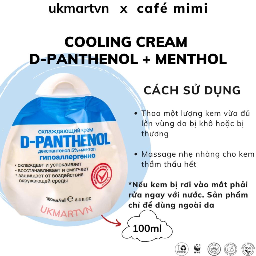 Kem Dưỡng Phục Hồi Da Nhạy Cảm CAFÉ MIMI D-Panthenol+Vitamin E + Menthol Làm Mát, Dịu Da 100ml
