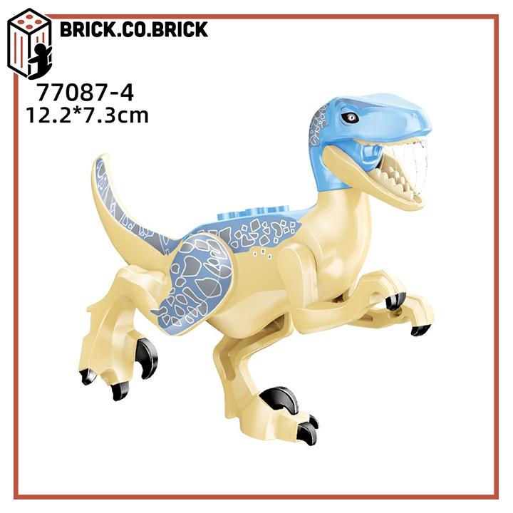 Xếp hình Lắp Ráp Khủng Long Ăn Cỏ Bạo chúa Dinosaur Jurrasic World Màu Pastel 77087 MẪU MỚI