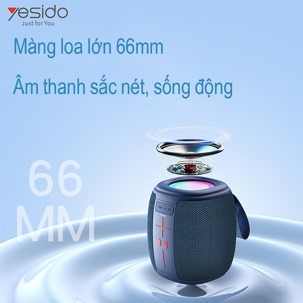 Loa Bluetooth Mini YSW-14 Nghe nhạc Không dây Chống nước IPX5 Âm thanh sống động Hàng Chính Hãng