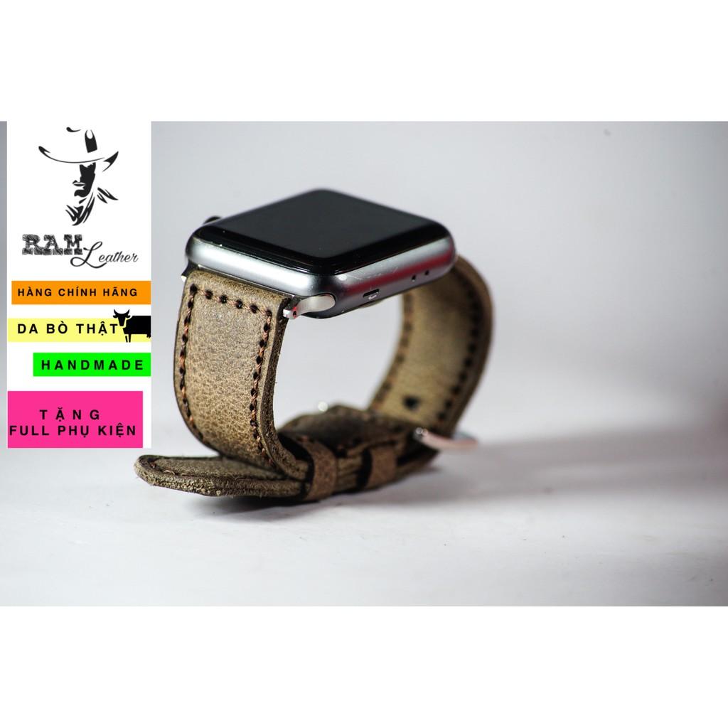 Dây đồng hồ RAM Leather da sáp ngựa vân hạt handmade – RAM classic 1959 -