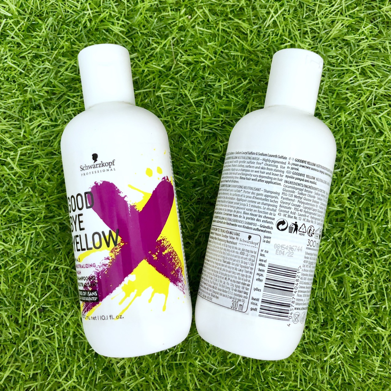 Dầu gội tím khử ánh vàng cho tóc trắng bạch kim Schwarzkopf Goodbye Yellow PH 4.5 Neutralizing Wash Shampooing 300ml