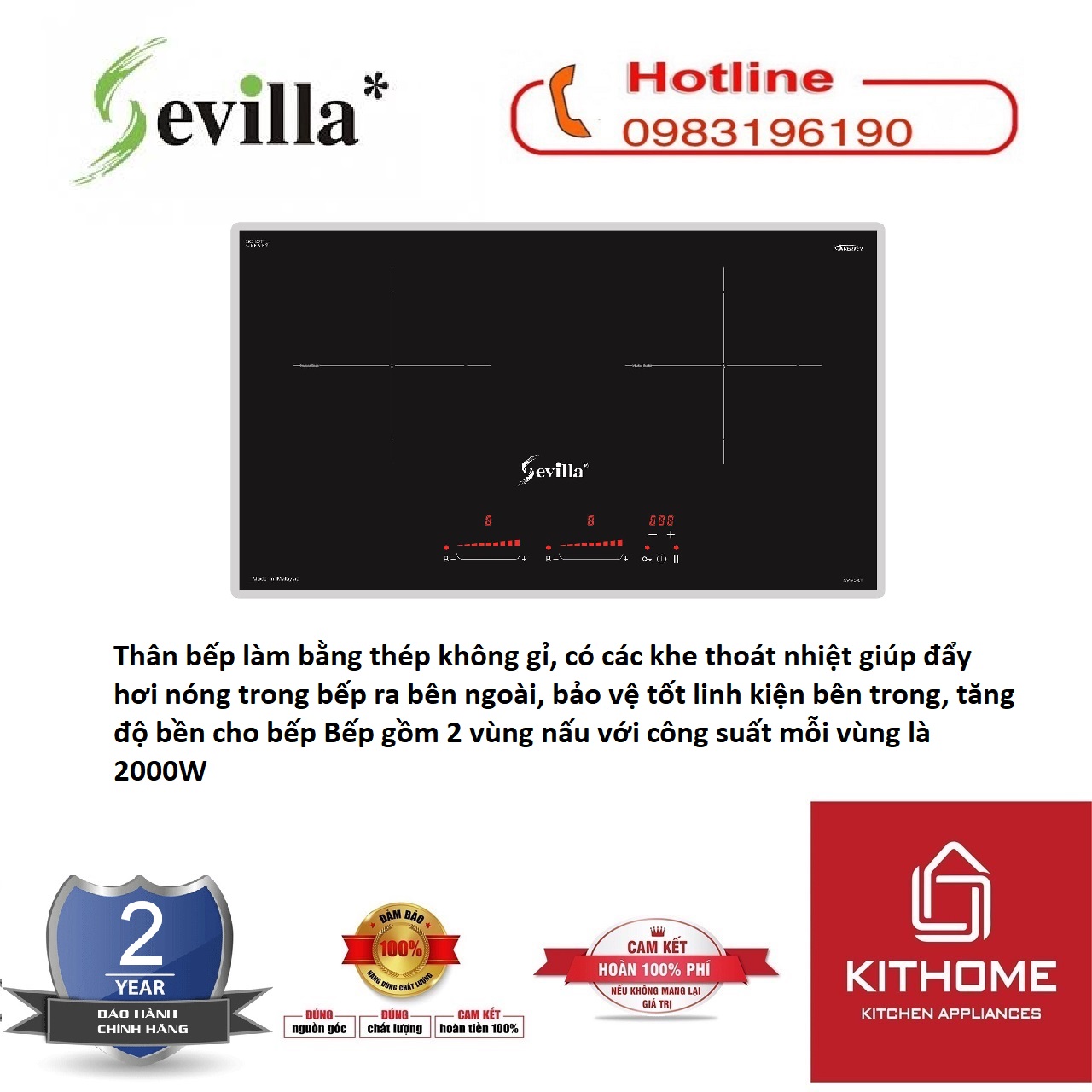 Bếp Điện Từ SEVILLA SV-M500T - Chính Hãng