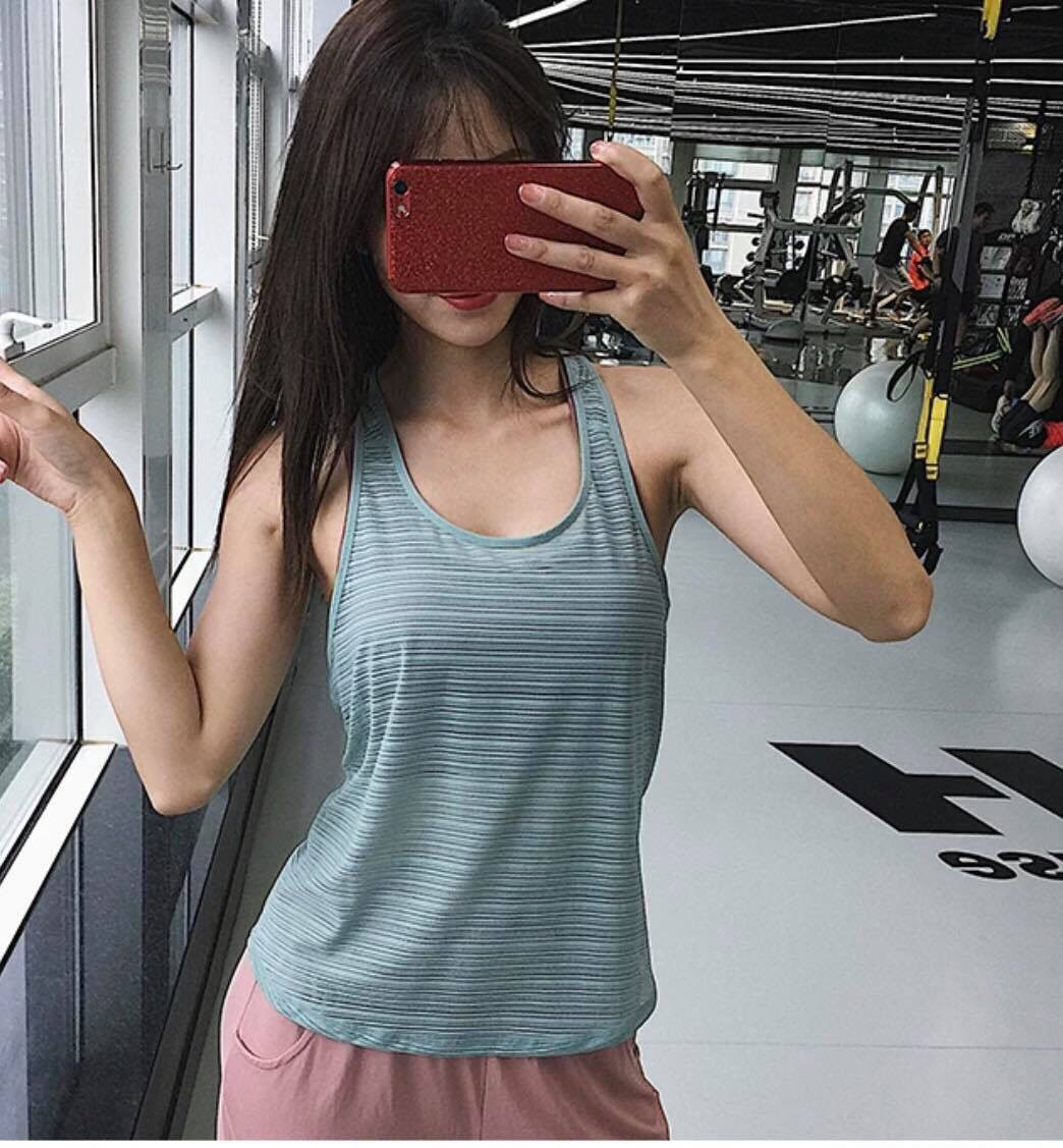 Áo Tank Thể Thao Nữ Thun Lưới Khoét Lưng Trần Quyến Rũ