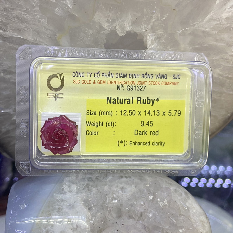 Hoa Hồng Ly Ly Đá Ruby Kiểm Định Tự Nhiên Phong Thuỷ