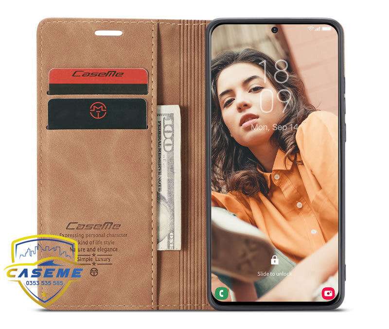 Bao da dạng ví dành cho Samsung Galaxy S22 hàng chính hãng Caseme