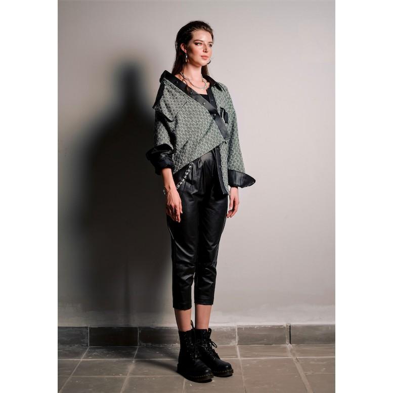 Quần da Leather Slouchy Pants