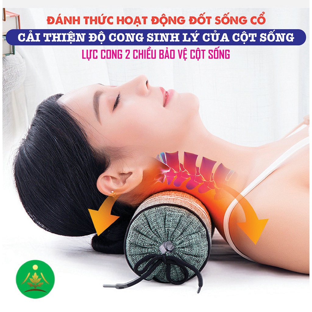 Gối ngải cứu hỗ trợ cột sống cổ, giúp cải thiện giấc ngủ ngon và đường cong cột sống cổ